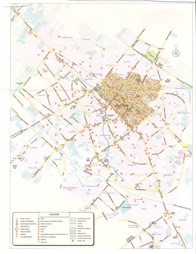 Yazd City Map (2005)